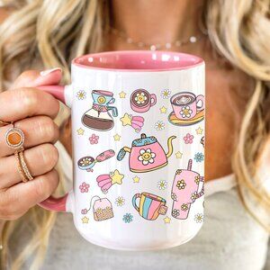 Cute Girls 15oz Mug, Pink Cup